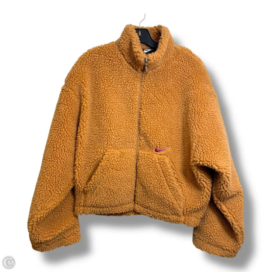 Jacket Faux Fur & Sherpa By Nike Apparel In Brown, Size: L