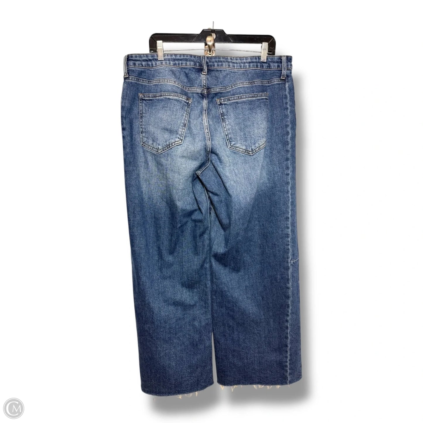 Jeans high rise wide leg By Kut In Blue Denim, Size: 12