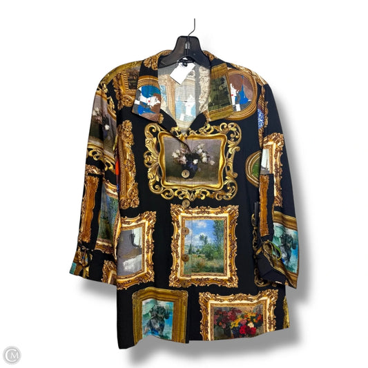 Top Long Sleeve By John Mark In Multi-colored, Size: M