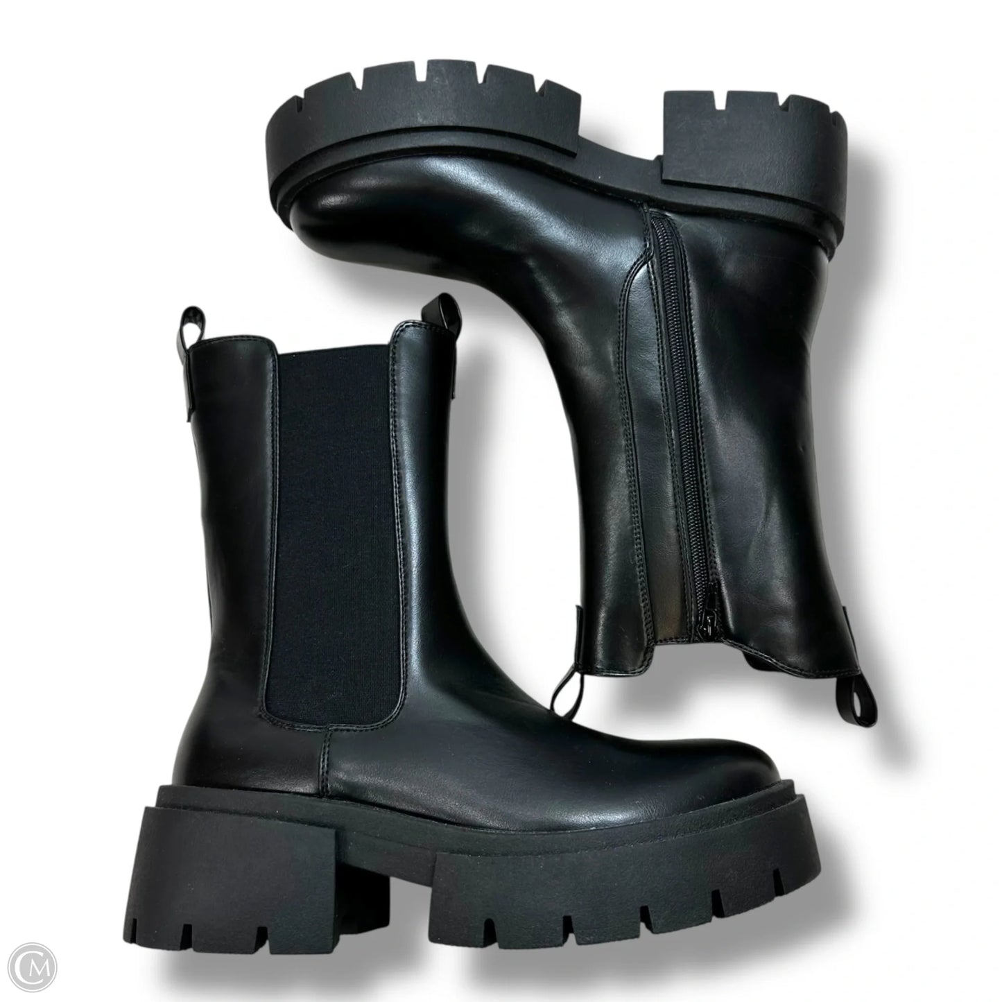 Boots Combat By Pretty Little Thing In Black, Size: 9