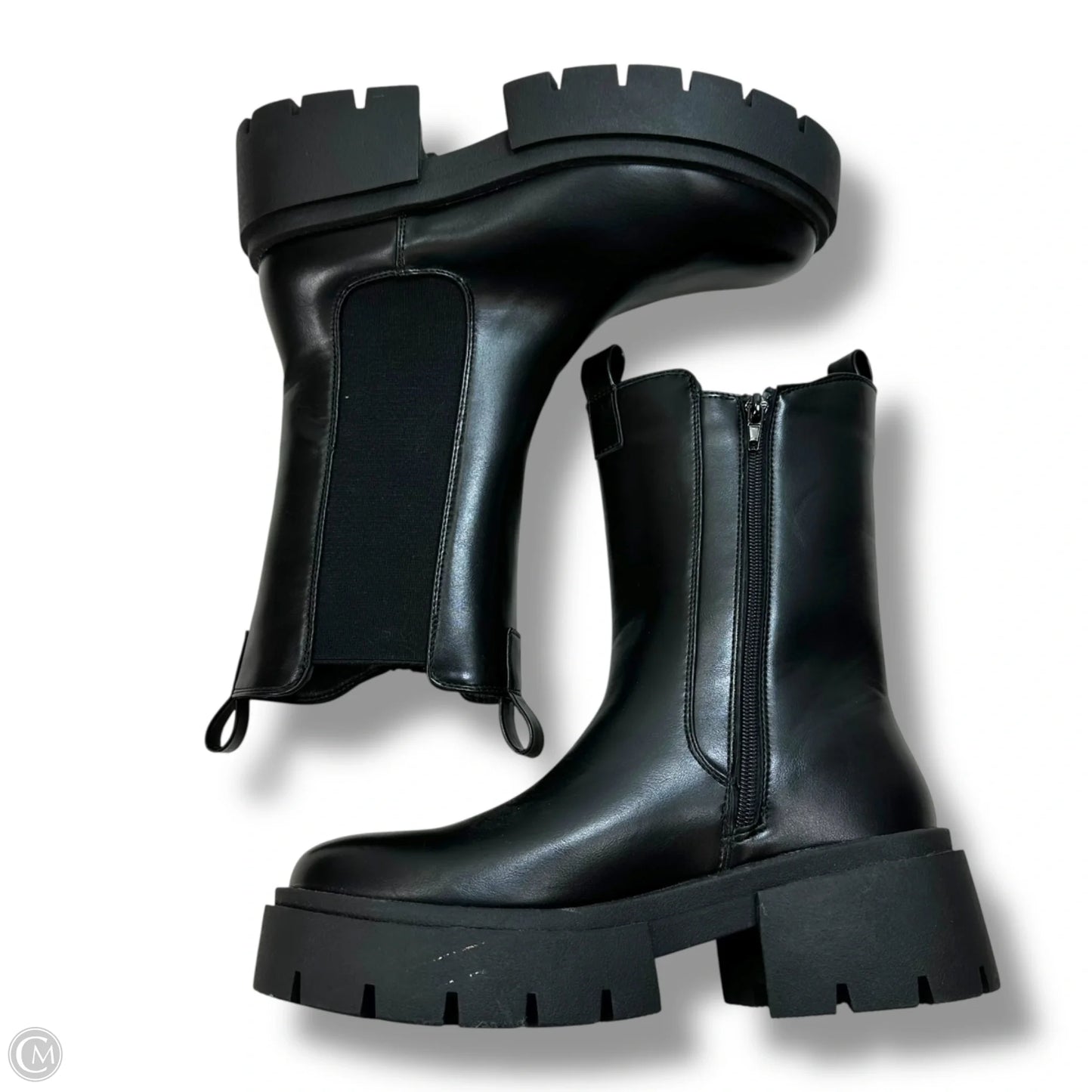 Boots Combat By Pretty Little Thing In Black, Size: 9