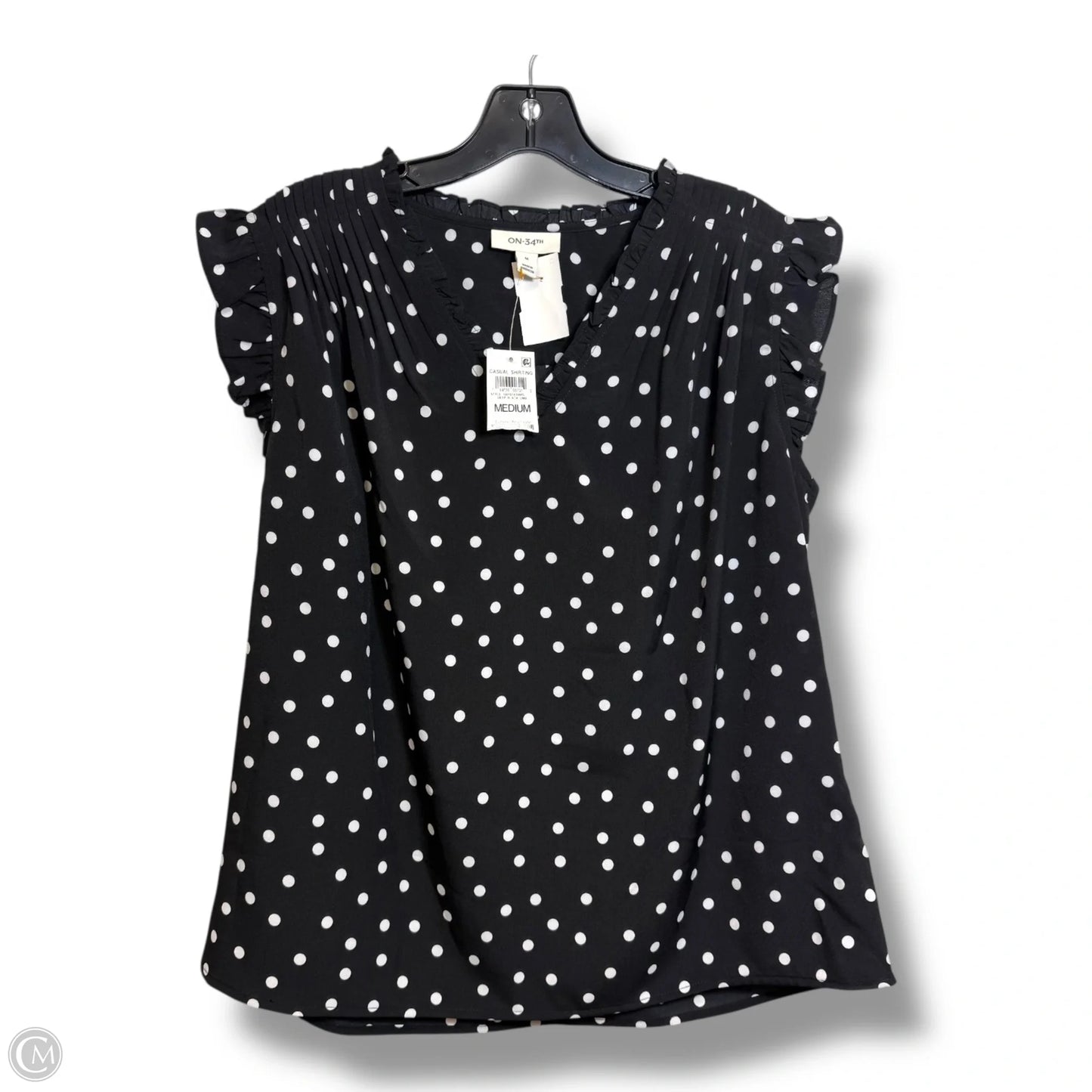 Top Sleeveless By Clothes Mentor In Polkadot Pattern, Size: M
