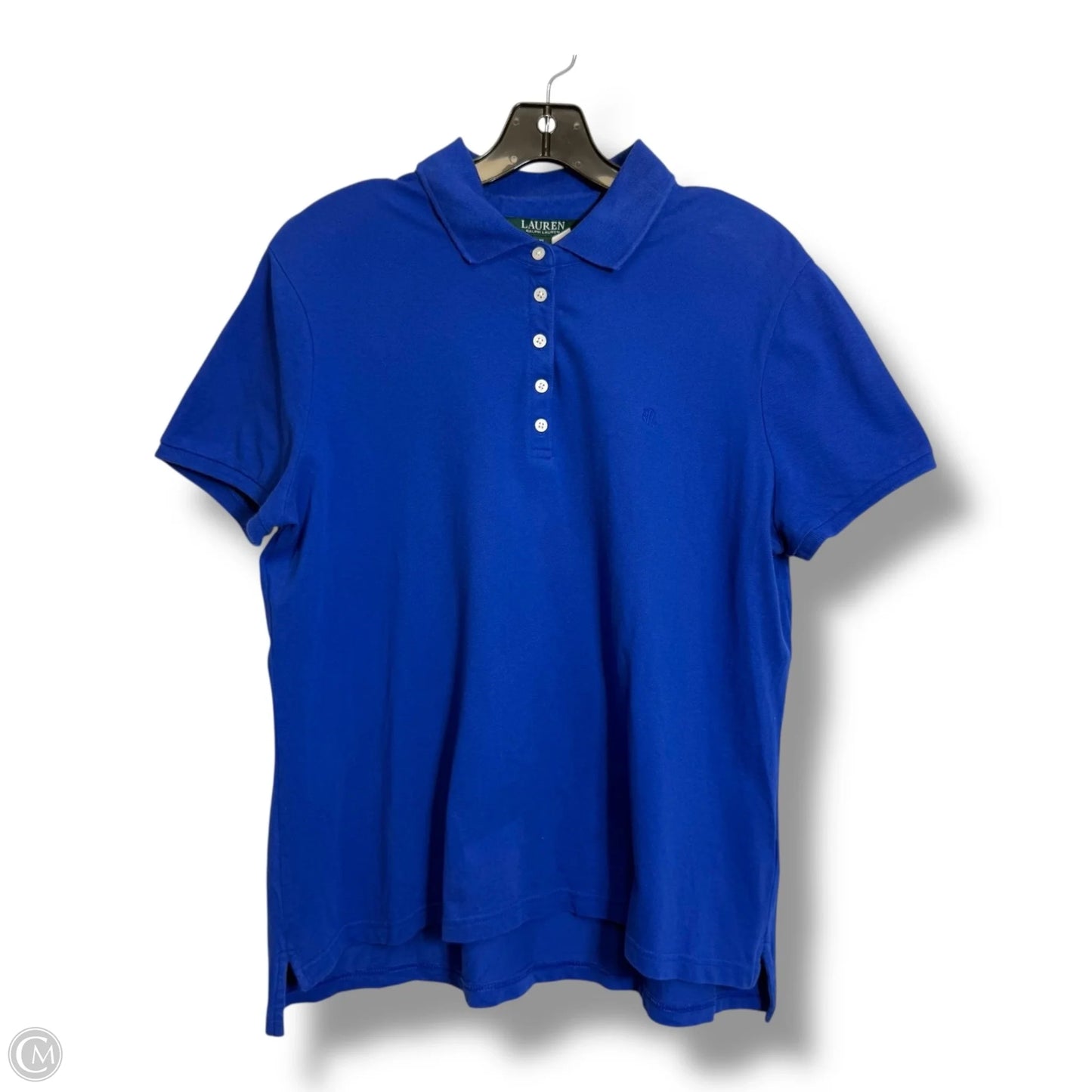 Top Short Sleeve By Ralph Lauren In Blue, Size: Xl