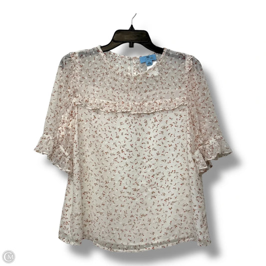 Top Short Sleeve By Cece In White, Size: M