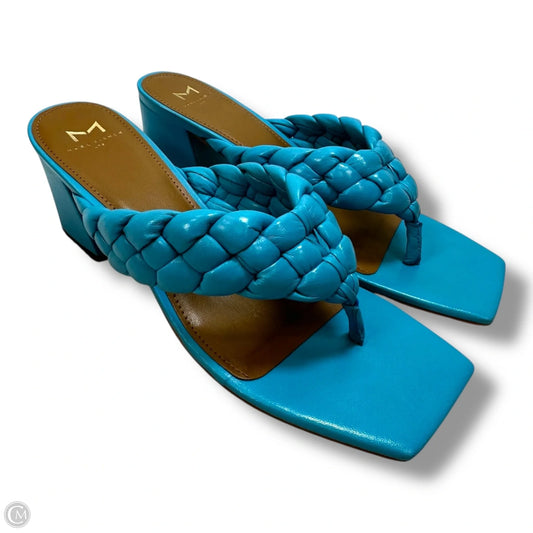 Sandals Heels Block By Marc Fisher In Blue, Size: 8