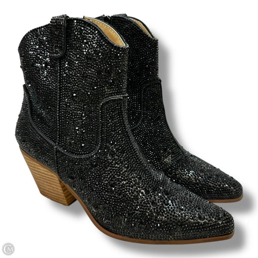 Boots Ankle Heels By Clothes Mentor In Black, Size: 8