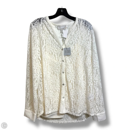 Top Long Sleeve By Cupio In White, Size: L
