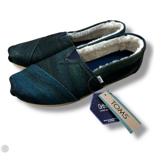 Shoes Flats By Toms In Blue & Green, Size: 9.5