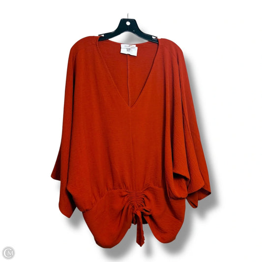 Top Long Sleeve By Clothes Mentor In Orange, Size: 2x