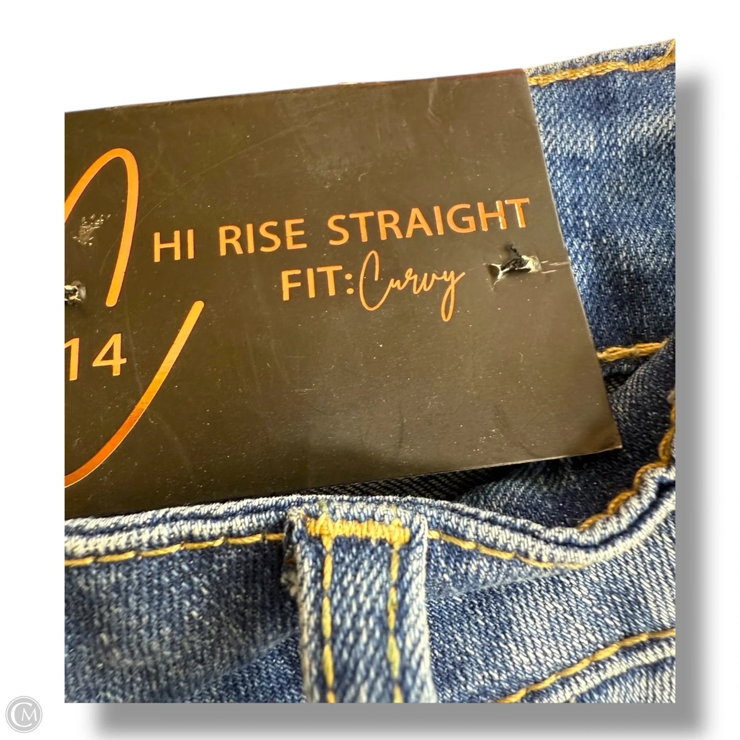 Jeans Straight By Clothes Mentor In Blue Denim, Size: 14