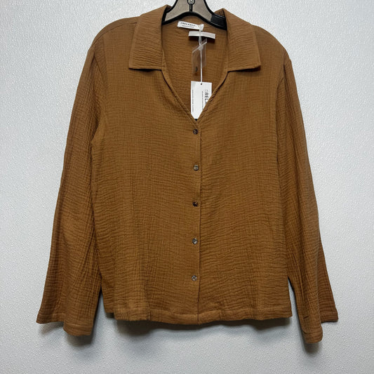 Top Long Sleeve By Clothes Mentor In Brown, Size: L