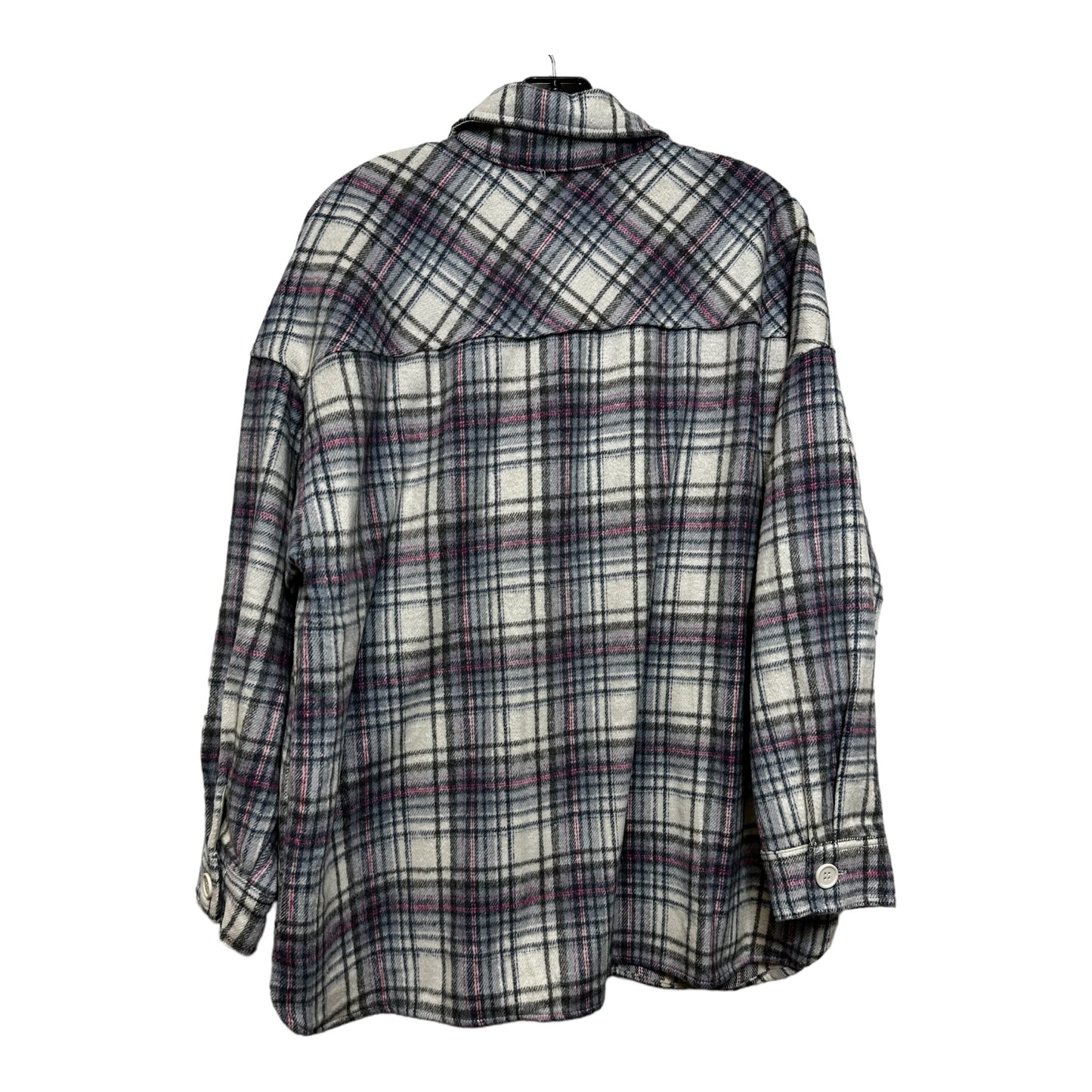 Jacket Shirt By Clothes Mentor In Plaid, Size: M