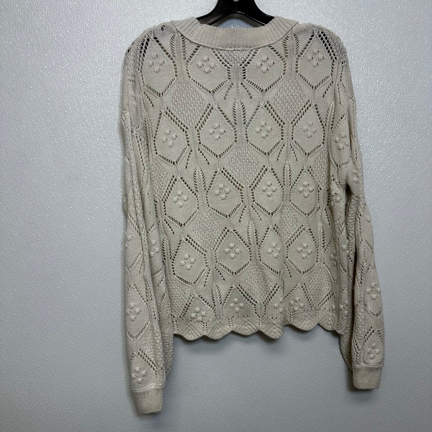 Cardigan By Freshman In Ivory, Size: L