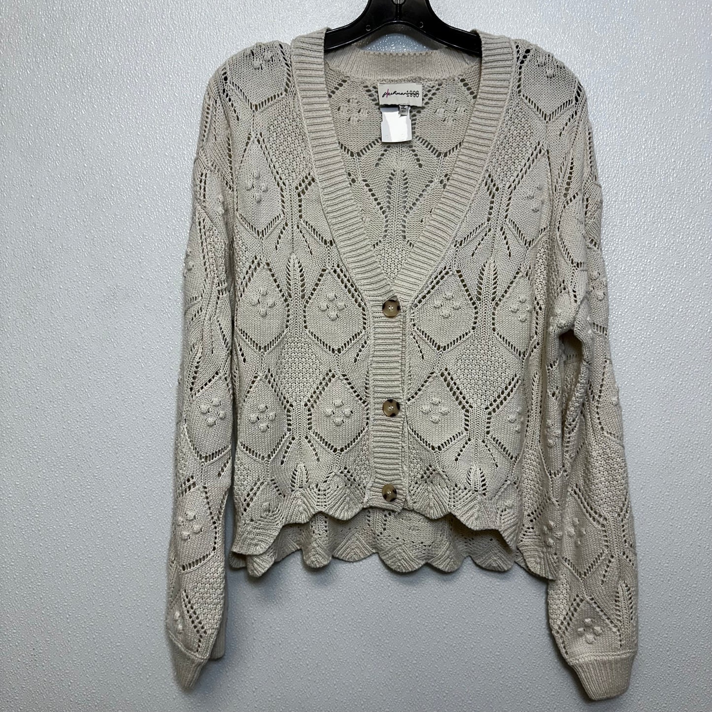 Cardigan By Freshman In Ivory, Size: L