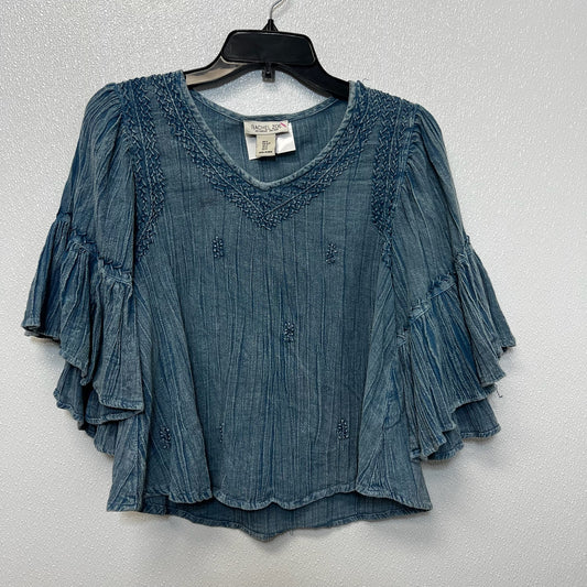 Top Short Sleeve By Rachel Zoe In Slate Blue, Size: S