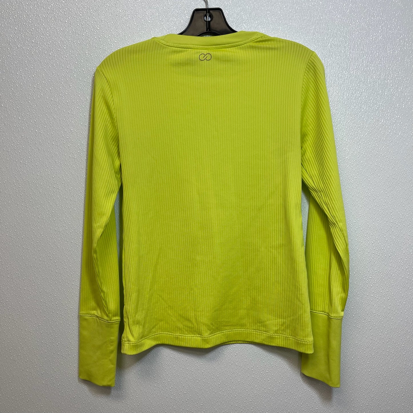 Athletic Top Long Sleeve Collar By Calia In Neon, Size: M