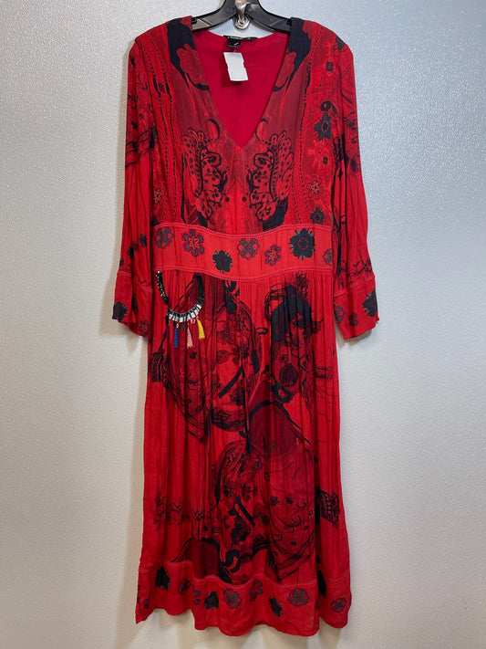 Dress Casual Maxi By Desigual In Red, Size: L/38