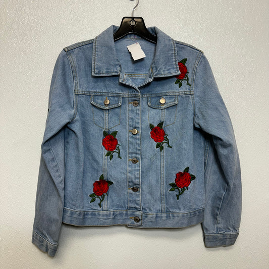 Jacket Denim By Clothes Mentor In Rose, Size: M