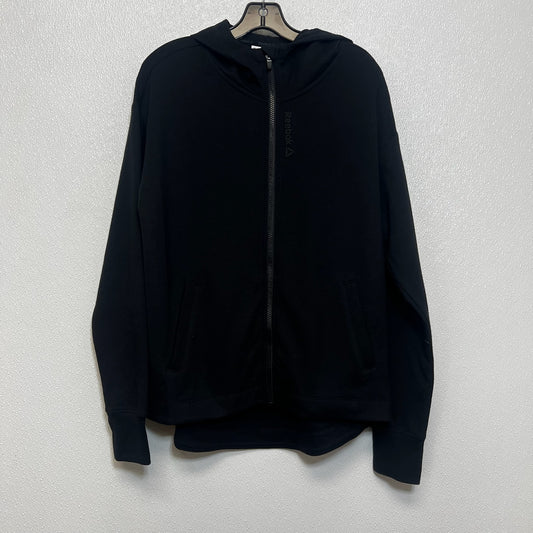 Athletic Jacket By Reebok In Black, Size: M