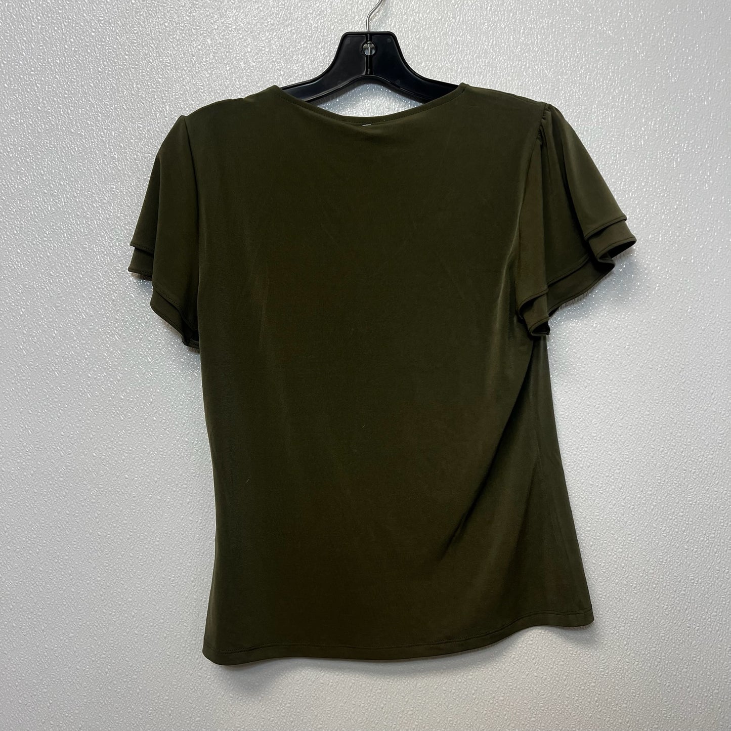 Top Short Sleeve By Calvin Klein O In Olive, Size: M