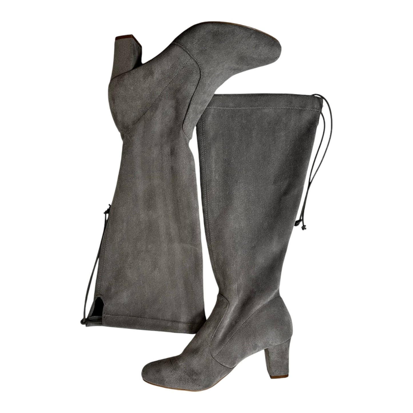 Boots Knee Heels By LASCANA In Grey, Size: 8.5