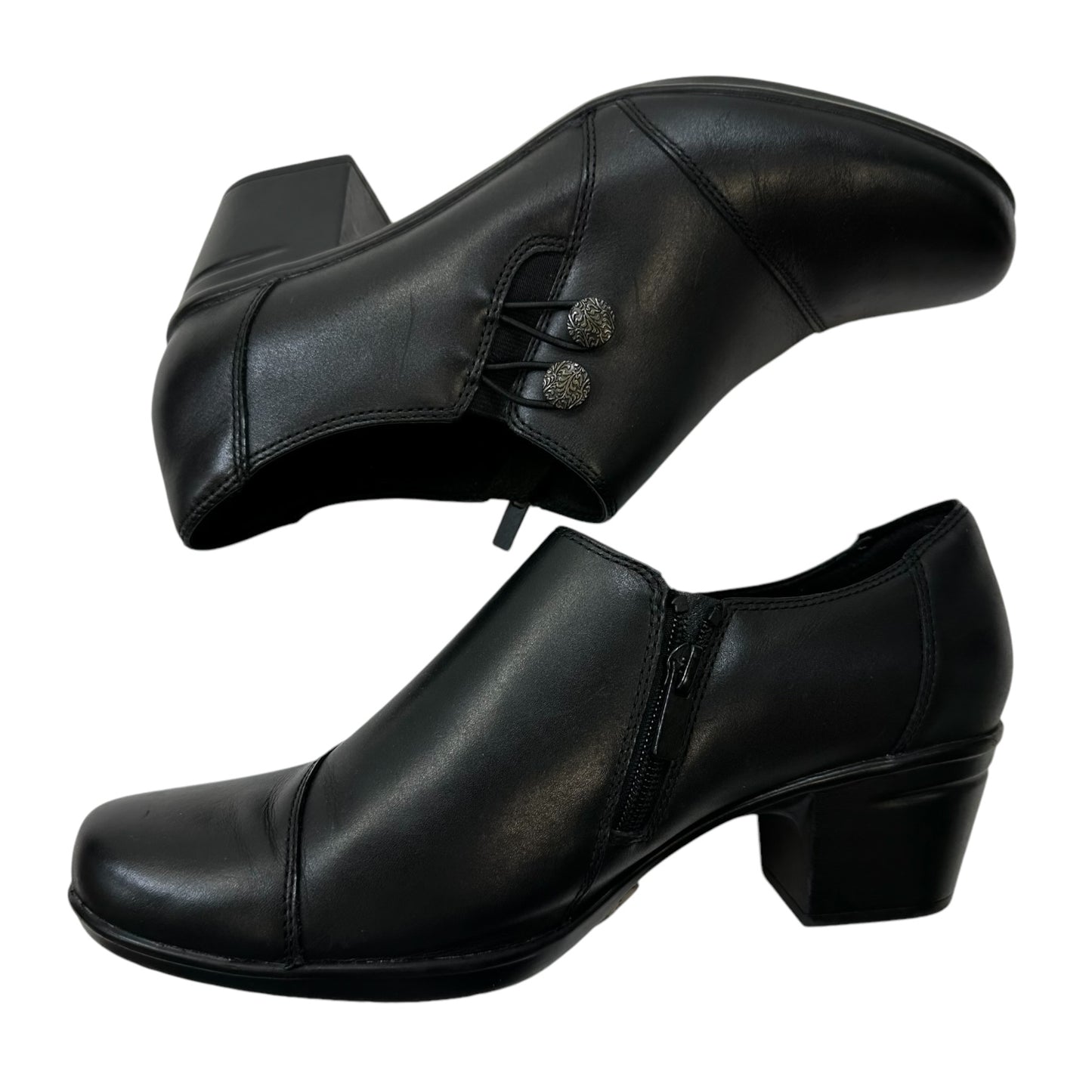 Shoes Heels Block By Clarks In Black, Size: 10