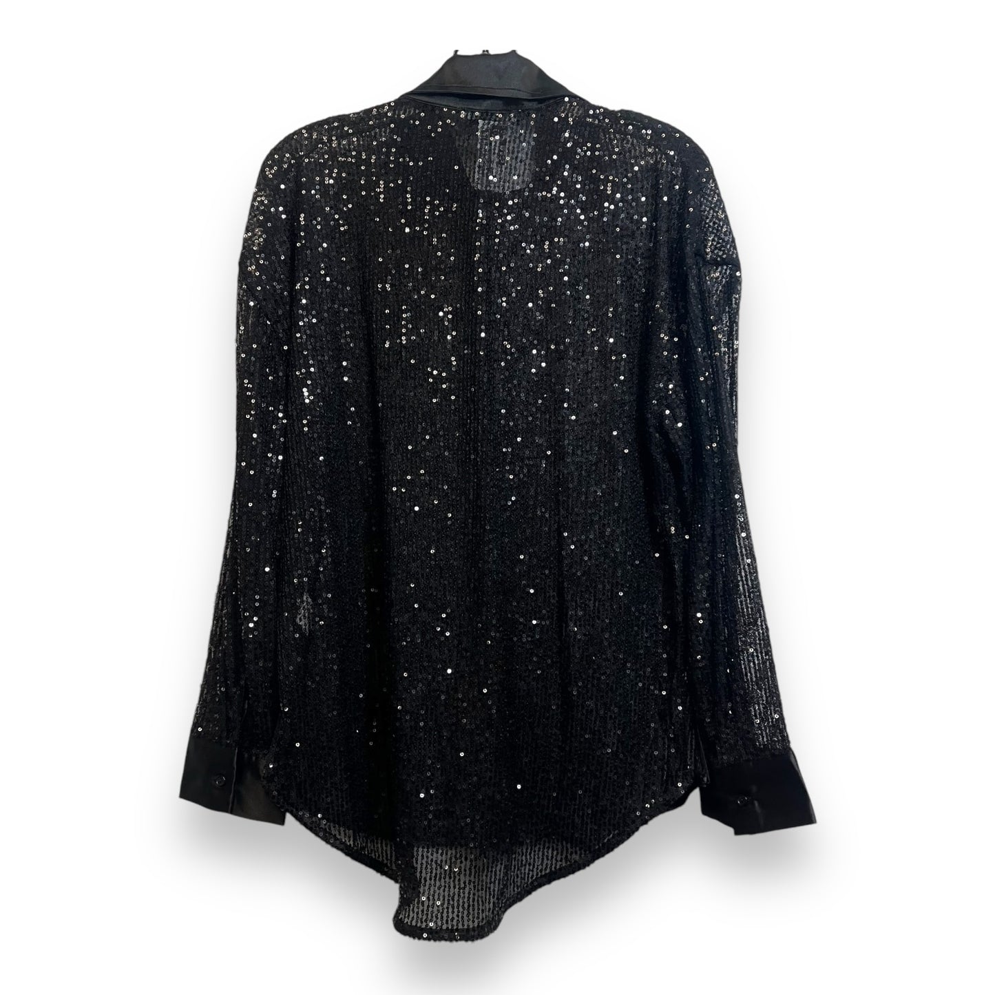 Top Long Sleeve By Timing In Black, Size: S