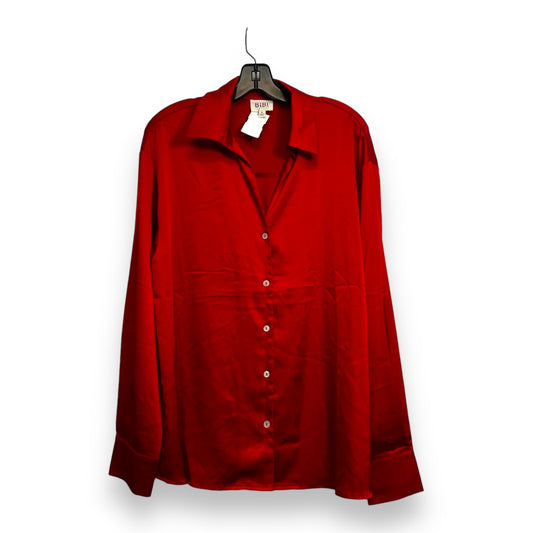 Top Long Sleeve By Bibi In Red, Size: M
