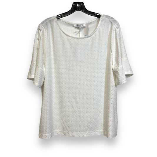 Top Short Sleeve By Rose And Olive In White, Size: Xl