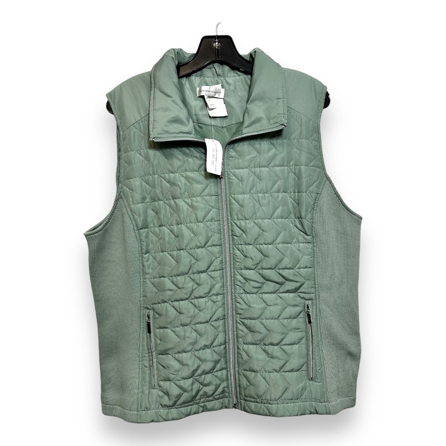 Vest Puffer & Quilted By Christopher And Banks In Green, Size: Xl