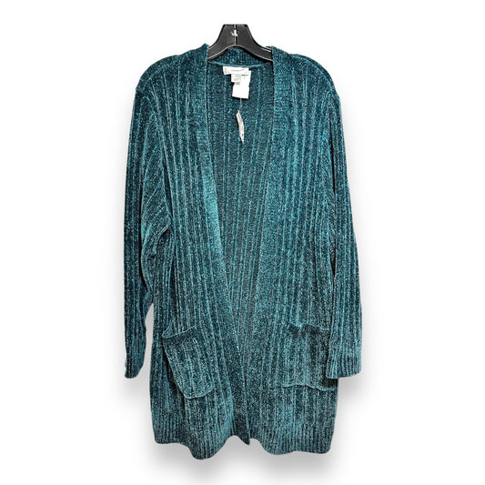 Cardigan By Cj Banks In Green, Size: 1x