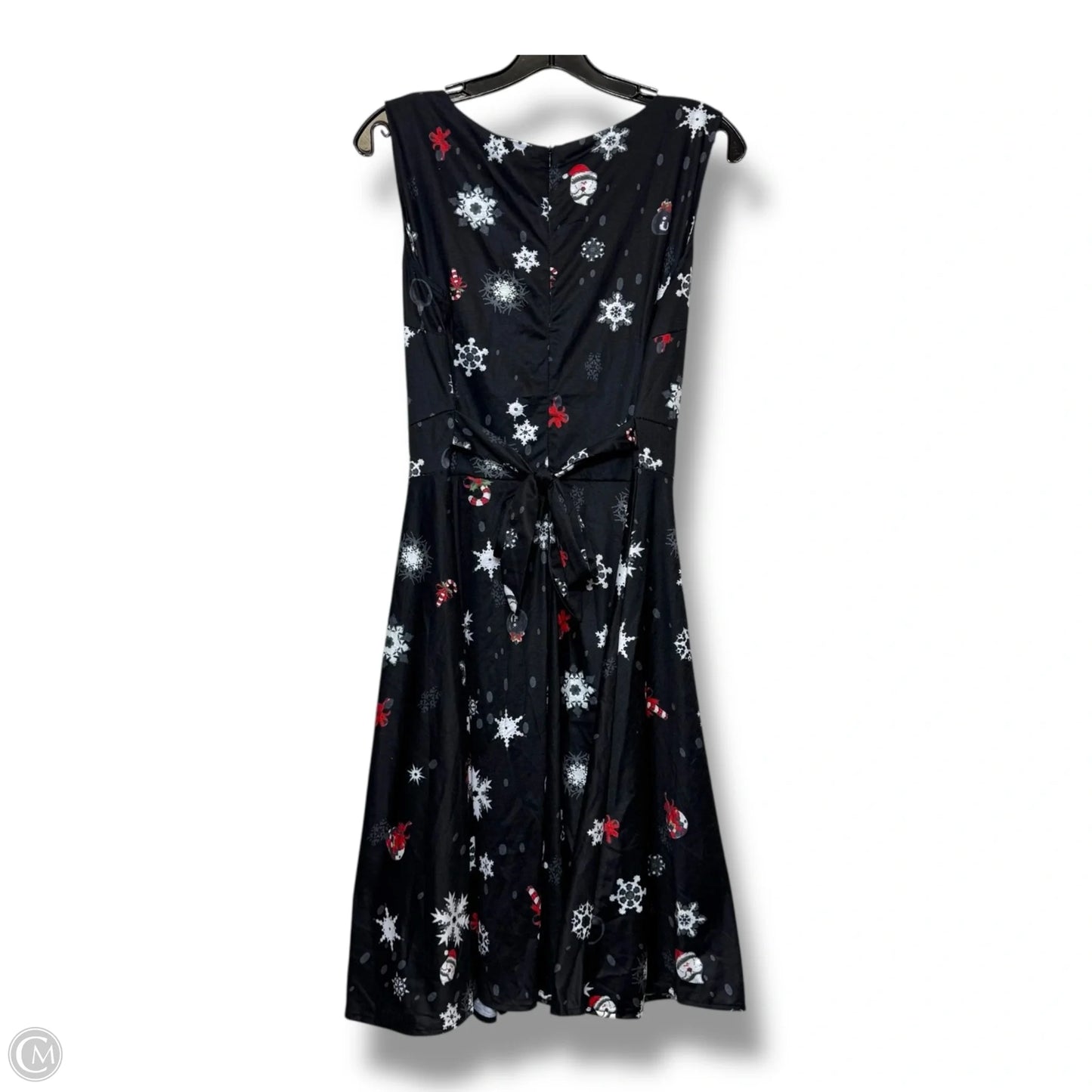 Holiday Christmas Dress Casual Midi By Clothes Mentor In Black, Size: L