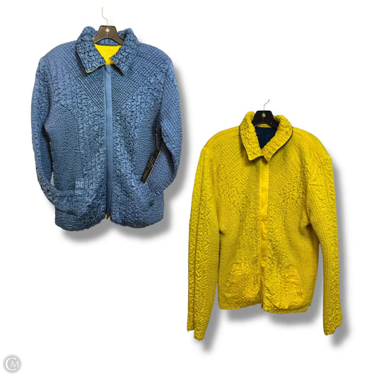 Reversible Jacket Other By Clothes Mentor In Blue & Yellow, Size: L