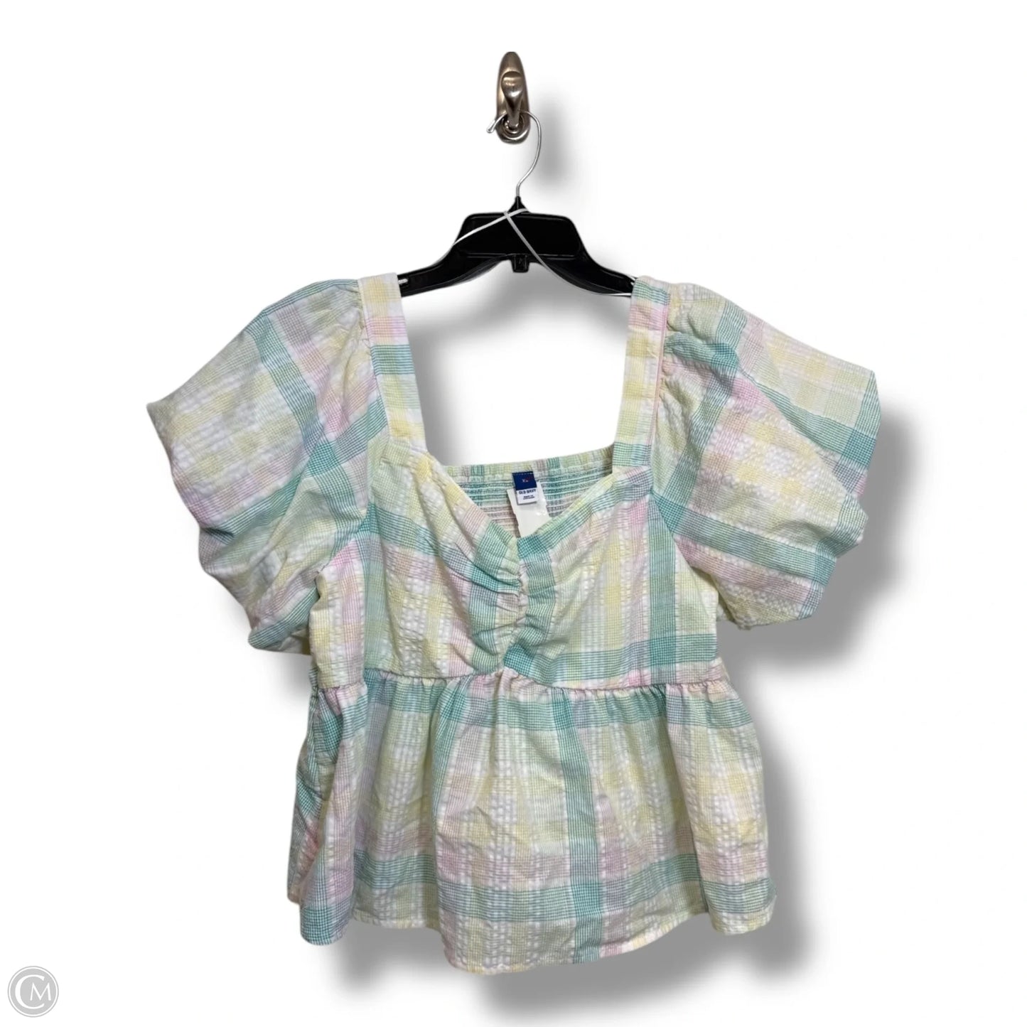 Top Short Sleeve By Old Navy In Multi-colored, Size: Xl