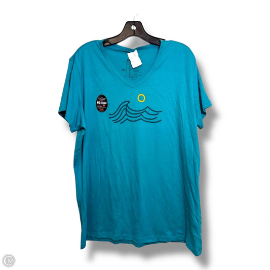 Top Short Sleeve By Clothes Mentor In Teal, Size: 2x