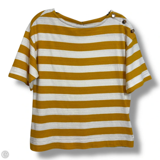 Top Short Sleeve By Loft In Yellow, Size: Xs