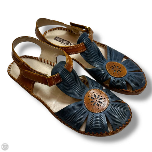 Shoes Flats By Pikolinos In Blue & Tan, Size: 7