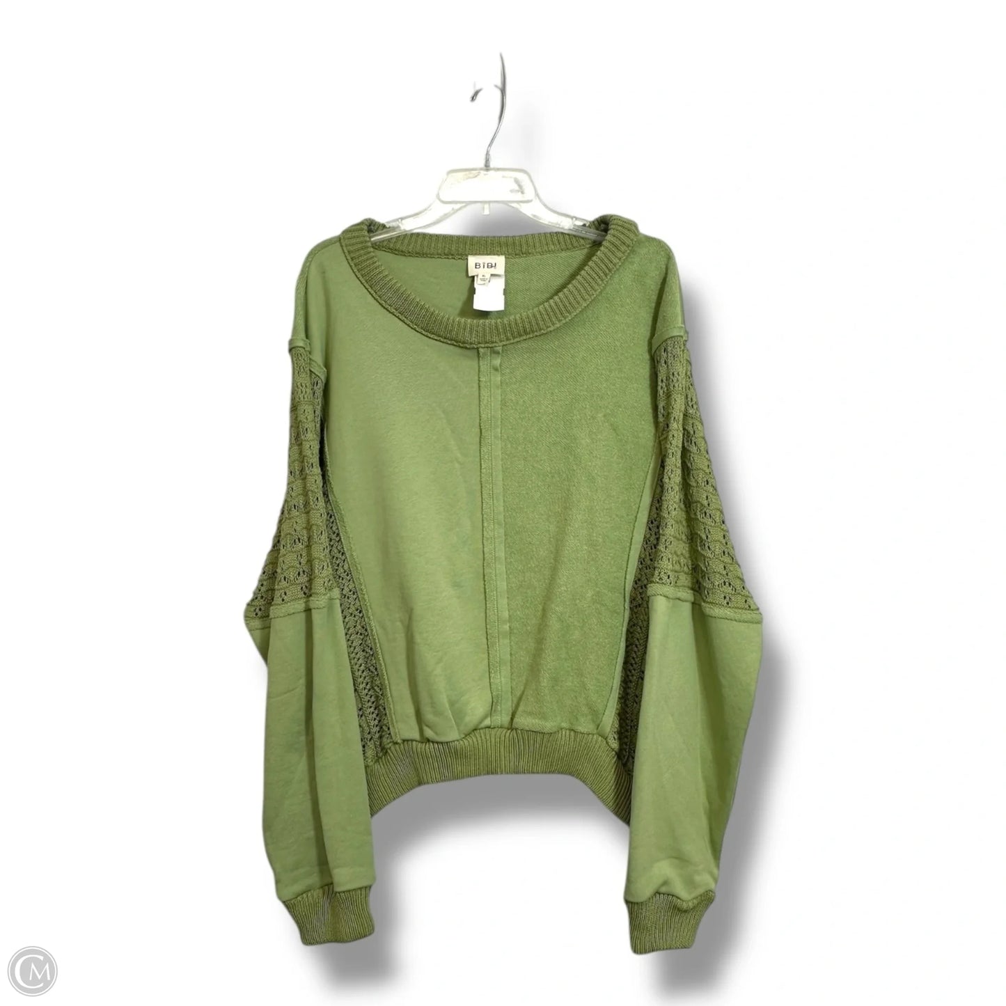 Top Long Sleeve By Bibi In Green, Size: Xl