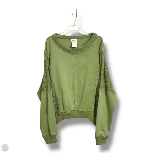 Top Long Sleeve By Bibi In Green, Size: Xl