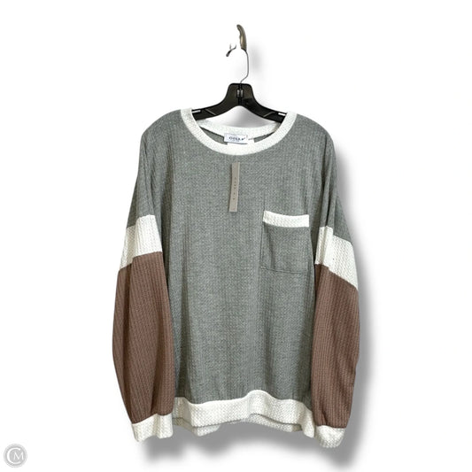 Top Long Sleeve By Gilli In Multi-colored, Size: 1x