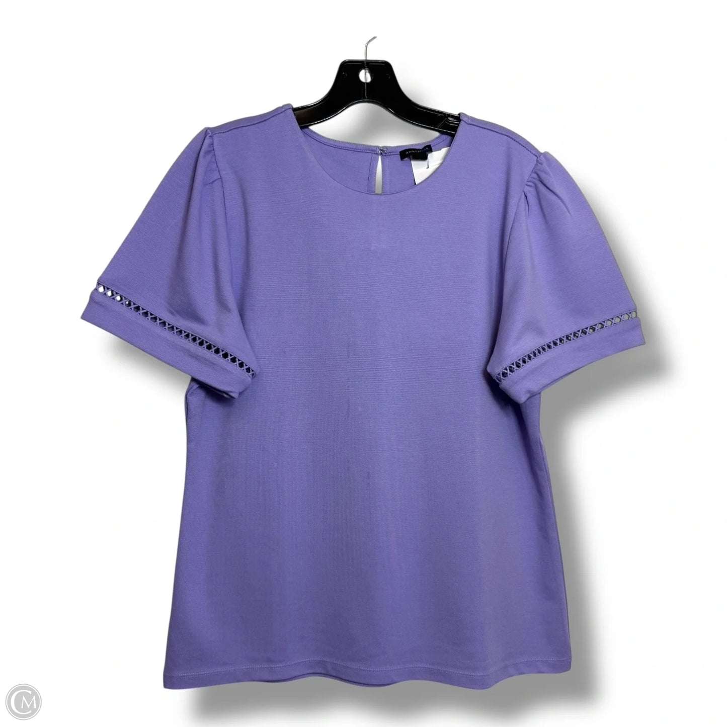 Top Short Sleeve By Ann Taylor In Purple, Size: M