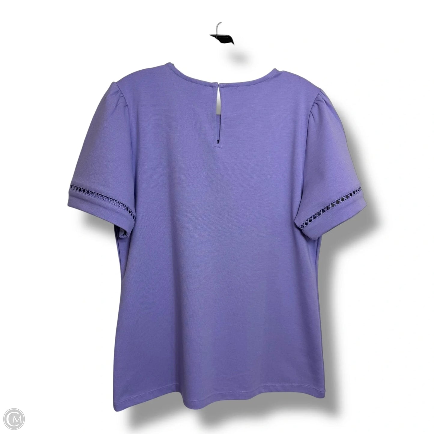 Top Short Sleeve By Ann Taylor In Purple, Size: M