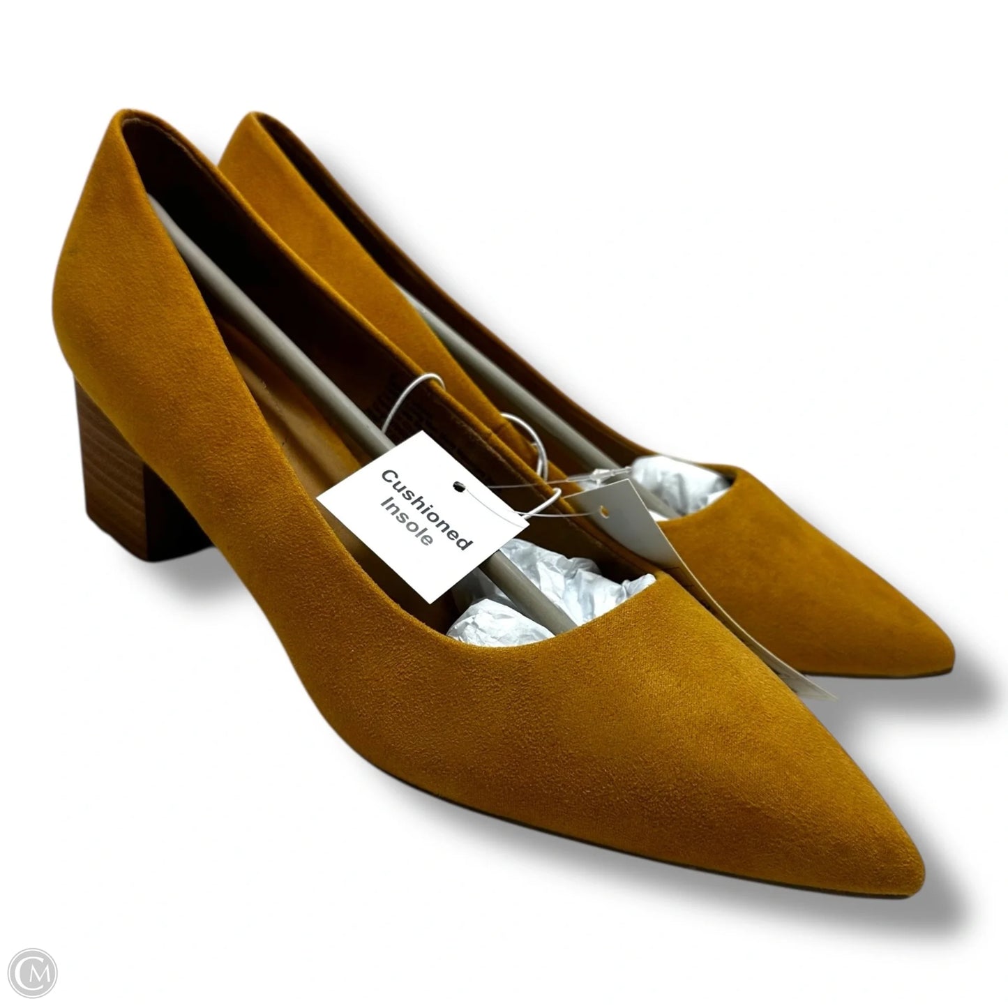 Shoes Heels Block By Universal Thread In Yellow, Size: 8