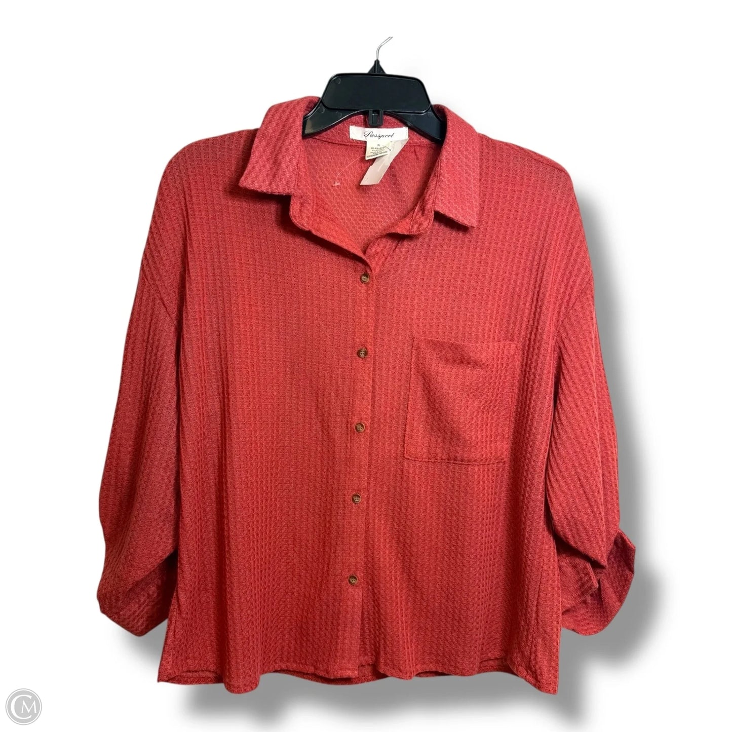 Top 3/4 Sleeve By Passport In Orange, Size: Xl