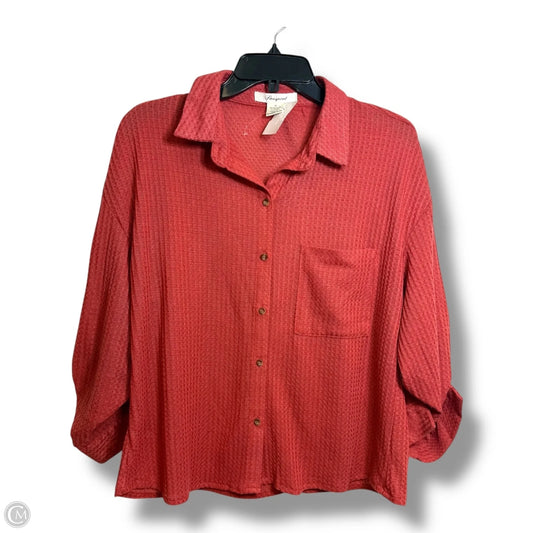 Top 3/4 Sleeve By Passport In Orange, Size: Xl