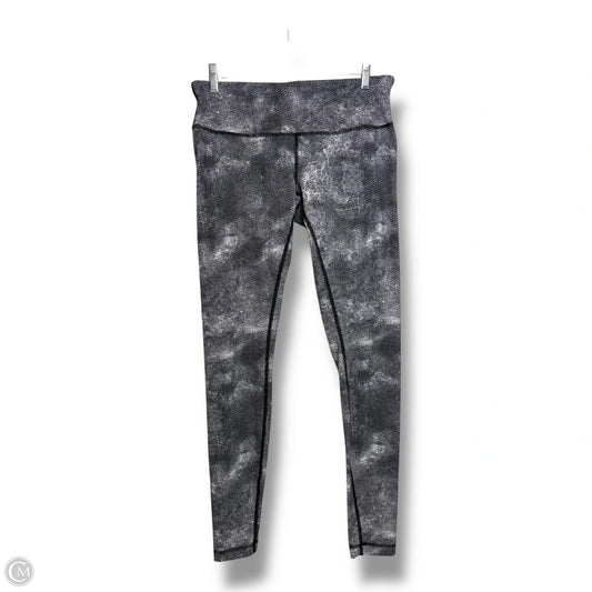 Athletic Leggings By Lululemon In Black & White, Size: L