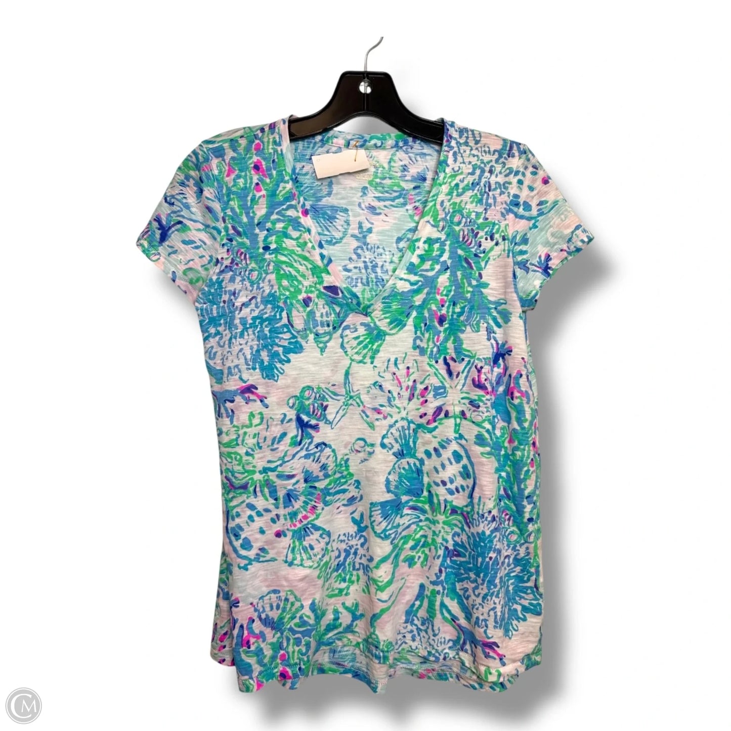 Top Short Sleeve Designer By Lilly Pulitzer In Multi-colored, Size: Xs