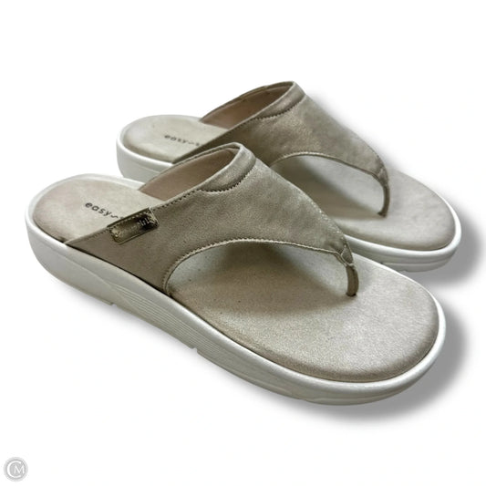 Sandals Flats By Easy Spirit In Tan, Size: 9