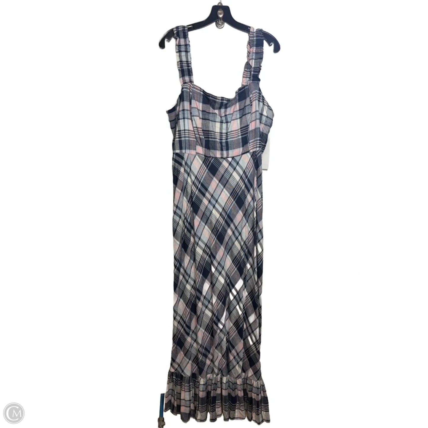 Dress Casual Maxi By Clothes Mentor In Plaid Pattern, Size: 18