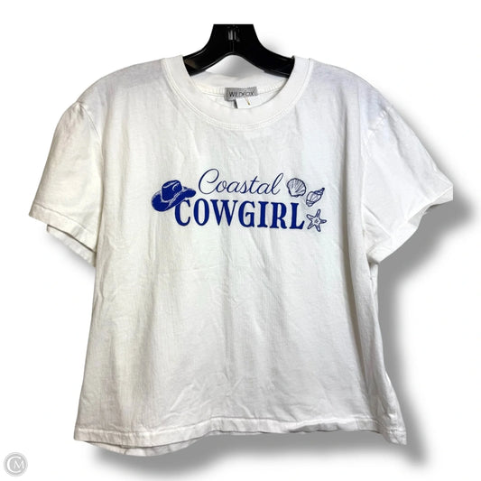 Top Short Sleeve By Wildfox In White, Size: M